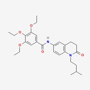 3,4,5-triethoxy-N-(1-isopentyl-2-oxo-1,2,3,4-tetrahydroquinolin-6-yl)benzamide