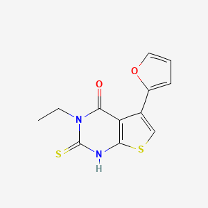 3-ethyl-5-(furan-2-yl)-2-sulfanyl-3H,4H-thieno[2,3-d]pyrimidin-4-one