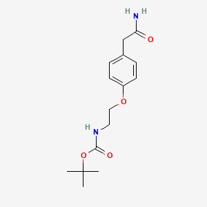 tert-butyl N-[2-[4-(2-amino-2-oxoethyl)phenoxy]ethyl]carbamate