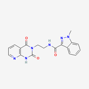 N-(2-(2,4-dioxo-1,2-dihydropyrido[2,3-d]pyrimidin-3(4H)-yl)ethyl)-1-methyl-1H-indazole-3-carboxamide