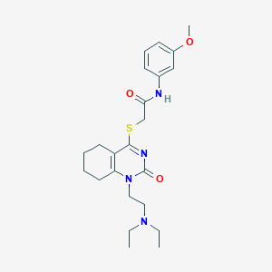 2-((1-(2-(diethylamino)ethyl)-2-oxo-1,2,5,6,7,8-hexahydroquinazolin-4-yl)thio)-N-(3-methoxyphenyl)acetamide