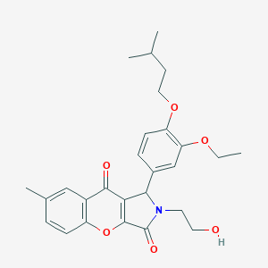 1-[3-Ethoxy-4-(isopentyloxy)phenyl]-2-(2-hydroxyethyl)-7-methyl-1,2-dihydrochromeno[2,3-c]pyrrole-3,9-dione