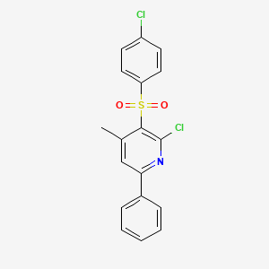 2-Chloro-3-[(4-chlorophenyl)sulfonyl]-4-methyl-6-phenylpyridine