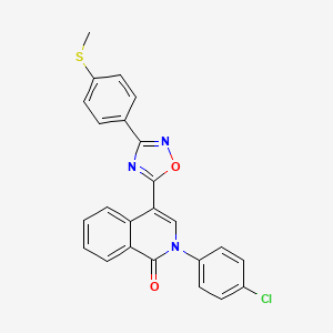 2-(4-chlorophenyl)-4-{3-[4-(methylsulfanyl)phenyl]-1,2,4-oxadiazol-5-yl}isoquinolin-1(2H)-one