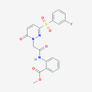 methyl 2-(2-(3-((3-fluorophenyl)sulfonyl)-6-oxopyridazin-1(6H)-yl)acetamido)benzoate