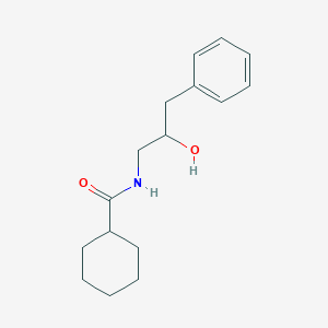 molecular formula C16H23NO2 B2560686 N-(2-hydroxy-3-phenylpropyl)cyclohexanecarboxamide CAS No. 1351621-56-1