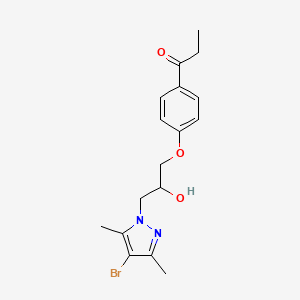 1-(4-(3-(4-bromo-3,5-dimethyl-1H-pyrazol-1-yl)-2-hydroxypropoxy)phenyl)propan-1-one