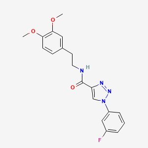 molecular formula C19H19FN4O3 B2560698 N-[2-(3,4-dimethoxyphenyl)ethyl]-1-(3-fluorophenyl)-1H-1,2,3-triazole-4-carboxamide CAS No. 1226432-93-4