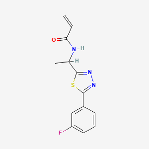 N-[1-[5-(3-Fluorophenyl)-1,3,4-thiadiazol-2-yl]ethyl]prop-2-enamide