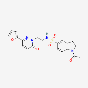 1-acetyl-N-(2-(3-(furan-2-yl)-6-oxopyridazin-1(6H)-yl)ethyl)indoline-5-sulfonamide