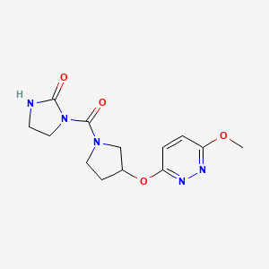 1-(3-((6-Methoxypyridazin-3-yl)oxy)pyrrolidine-1-carbonyl)imidazolidin-2-one