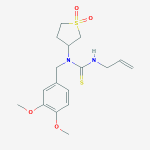 molecular formula C17H24N2O4S2 B256072 1-(3,4-Dimethoxybenzyl)-1-(1,1-dioxidotetrahydrothiophen-3-yl)-3-prop-2-en-1-ylthiourea 
