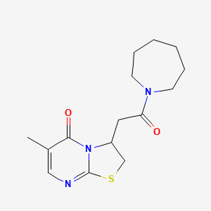 3-(2-(azepan-1-yl)-2-oxoethyl)-6-methyl-2H-thiazolo[3,2-a]pyrimidin-5(3H)-one