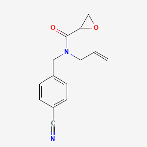 N-[(4-Cyanophenyl)methyl]-N-prop-2-enyloxirane-2-carboxamide