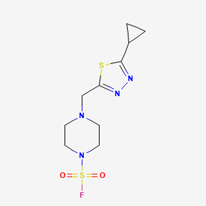 4-[(5-Cyclopropyl-1,3,4-thiadiazol-2-yl)methyl]piperazine-1-sulfonyl fluoride