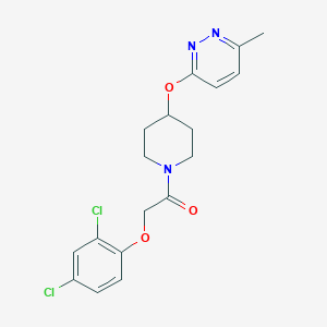 molecular formula C18H19Cl2N3O3 B2560733 2-(2,4-Dichlorophenoxy)-1-(4-((6-methylpyridazin-3-yl)oxy)piperidin-1-yl)ethanone CAS No. 1797063-44-5