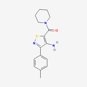 (4-Amino-3-(p-tolyl)isothiazol-5-yl)(piperidin-1-yl)methanone