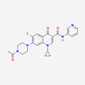 7-(4-acetylpiperazin-1-yl)-1-cyclopropyl-6-fluoro-4-oxo-N-(pyridin-3-yl)-1,4-dihydroquinoline-3-carboxamide