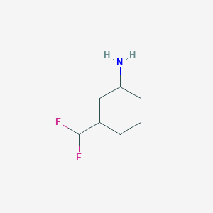 molecular formula C7H13F2N B2560742 3-(Difluoromethyl)cyclohexan-1-amine CAS No. 1461714-07-7