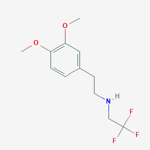 molecular formula C12H16F3NO2 B2560749 N-[2-(3,4-dimethoxyphenyl)ethyl]-2,2,2-trifluoroethanamine CAS No. 74074-77-4