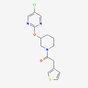 1-(3-((5-Chloropyrimidin-2-yl)oxy)piperidin-1-yl)-2-(thiophen-3-yl)ethanone