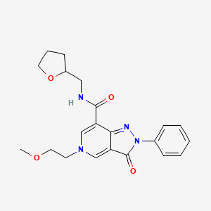5-(2-methoxyethyl)-3-oxo-2-phenyl-N-((tetrahydrofuran-2-yl)methyl)-3,5-dihydro-2H-pyrazolo[4,3-c]pyridine-7-carboxamide