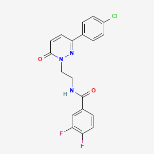 molecular formula C19H14ClF2N3O2 B2560758 N-(2-(3-(4-chlorophenyl)-6-oxopyridazin-1(6H)-yl)ethyl)-3,4-difluorobenzamide CAS No. 921851-62-9