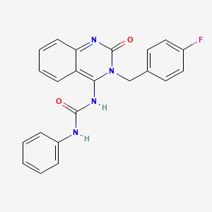 (E)-1-(3-(4-fluorobenzyl)-2-oxo-2,3-dihydroquinazolin-4(1H)-ylidene)-3-phenylurea