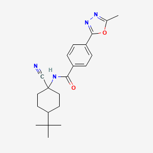 N-(4-Tert-butyl-1-cyanocyclohexyl)-4-(5-methyl-1,3,4-oxadiazol-2-yl)benzamide