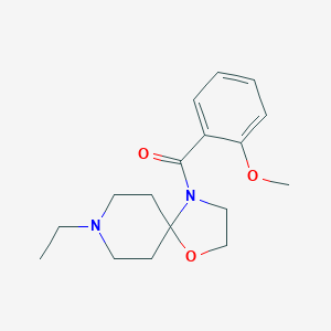 molecular formula C17H24N2O3 B256077 (8-Ethyl-1-oxa-4,8-diazaspiro[4.5]dec-4-yl)(2-methoxyphenyl)methanone 