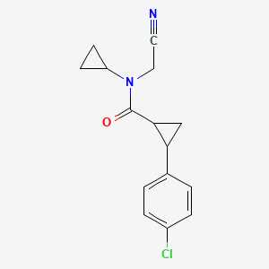 2-(4-chlorophenyl)-N-(cyanomethyl)-N-cyclopropylcyclopropane-1-carboxamide