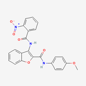N-(4-methoxyphenyl)-3-(2-nitrobenzamido)benzofuran-2-carboxamide