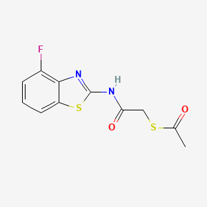 S-(2-((4-fluorobenzo[d]thiazol-2-yl)amino)-2-oxoethyl) ethanethioate