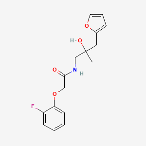 molecular formula C16H18FNO4 B2560810 2-(2-fluorophenoxy)-N-(3-(furan-2-yl)-2-hydroxy-2-methylpropyl)acetamide CAS No. 1798483-48-3