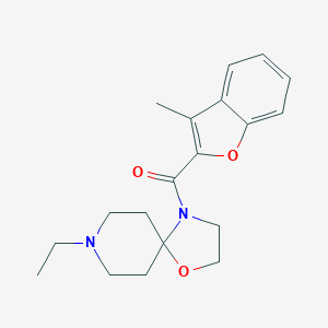 molecular formula C19H24N2O3 B256082 (8-Ethyl-1-oxa-4,8-diazaspiro[4.5]dec-4-yl)(3-methyl-1-benzofuran-2-yl)methanone 