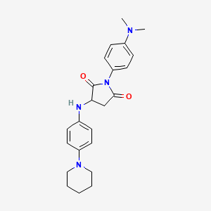 1-(4-(Dimethylamino)phenyl)-3-((4-(piperidin-1-yl)phenyl)amino)pyrrolidine-2,5-dione