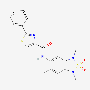 2-phenyl-N-(1,3,6-trimethyl-2,2-dioxido-1,3-dihydrobenzo[c][1,2,5]thiadiazol-5-yl)thiazole-4-carboxamide