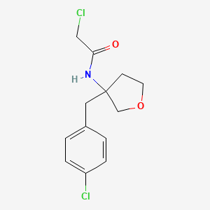 2-Chloro-N-[3-[(4-chlorophenyl)methyl]oxolan-3-yl]acetamide