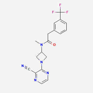 N-[1-(3-Cyanopyrazin-2-yl)azetidin-3-yl]-N-methyl-2-[3-(trifluoromethyl)phenyl]acetamide