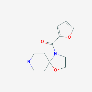 molecular formula C13H18N2O3 B256085 4-(2-Furoyl)-8-methyl-1-oxa-4,8-diazaspiro[4.5]decane 
