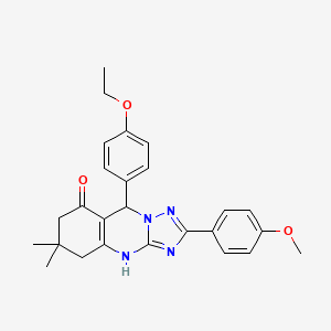 9-(4-ethoxyphenyl)-2-(4-methoxyphenyl)-6,6-dimethyl-5,6,7,9-tetrahydro-[1,2,4]triazolo[5,1-b]quinazolin-8(4H)-one