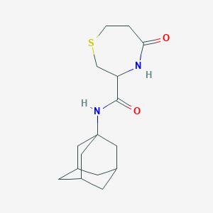 molecular formula C16H24N2O2S B2560857 N-((3s,5s,7s)-adamantan-1-yl)-5-oxo-1,4-thiazepane-3-carboxamide CAS No. 1396566-65-6