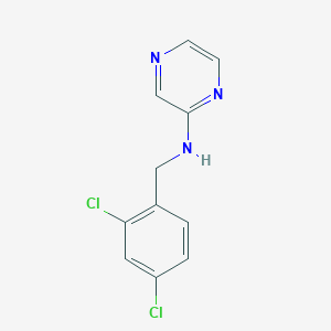 molecular formula C11H9Cl2N3 B2560858 N-[(2,4-dichlorophenyl)methyl]pyrazin-2-amine CAS No. 866151-19-1