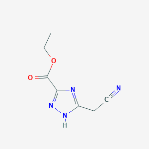 ethyl 3-(cyanomethyl)-1H-1,2,4-triazole-5-carboxylate