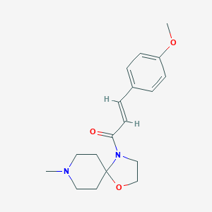 molecular formula C18H24N2O3 B256087 (2E)-3-(4-methoxyphenyl)-1-(8-methyl-1-oxa-4,8-diazaspiro[4.5]dec-4-yl)prop-2-en-1-one 