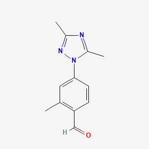 4-(dimethyl-1H-1,2,4-triazol-1-yl)-2-methylbenzaldehyde
