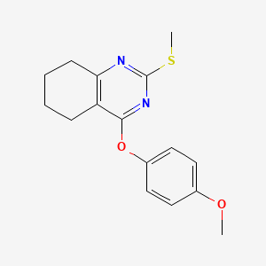 molecular formula C16H18N2O2S B2560879 4-(4-Methoxyphenoxy)-2-(methylsulfanyl)-5,6,7,8-tetrahydroquinazoline CAS No. 303987-68-0