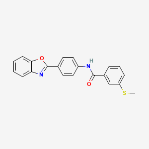 N-(4-(benzo[d]oxazol-2-yl)phenyl)-3-(methylthio)benzamide