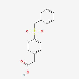 molecular formula C15H14O4S B2560888 [4-(苄基磺酰)苯基]乙酸 CAS No. 383135-49-7