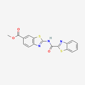 molecular formula C17H11N3O3S2 B2560891 Methyl 2-(benzo[d]thiazole-2-carboxamido)benzo[d]thiazole-6-carboxylate CAS No. 887902-70-7